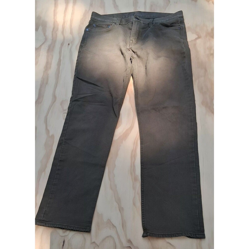Banana Republic Slim Traveler Pants Men's 34x32 Olive Green Stretch 5 Pocket